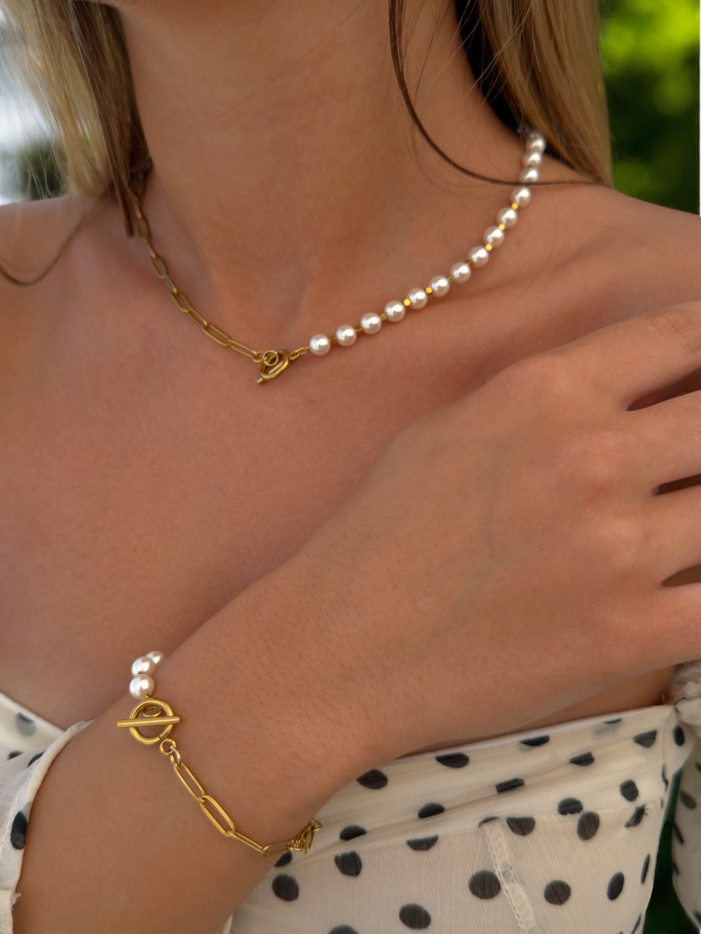 Модулен сет колие и гривна Pearl Muse